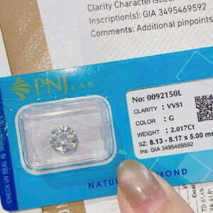 Hột chủ 8.1ly nước G vvs1 - GIA